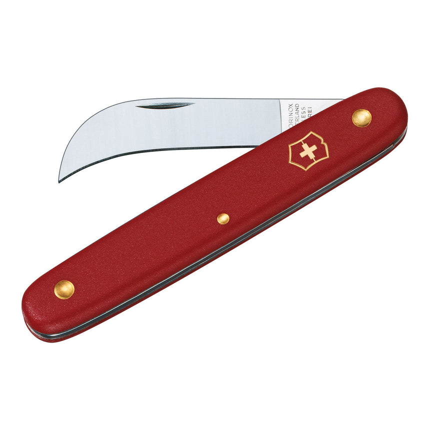 Victorinox Red Gardening Knife with Curved Blade for Easy Pruning