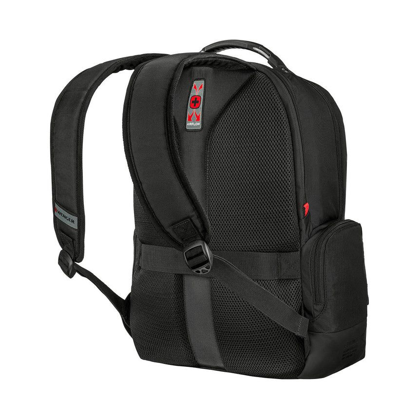 Wenger Reload Black Backpack for 15.6 Inch Laptops with Waterproof Pockets 612341