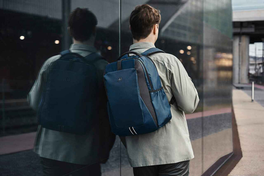 Wenger Eco-Friendly Business Laptop Backpack 15.6 Inch Blue