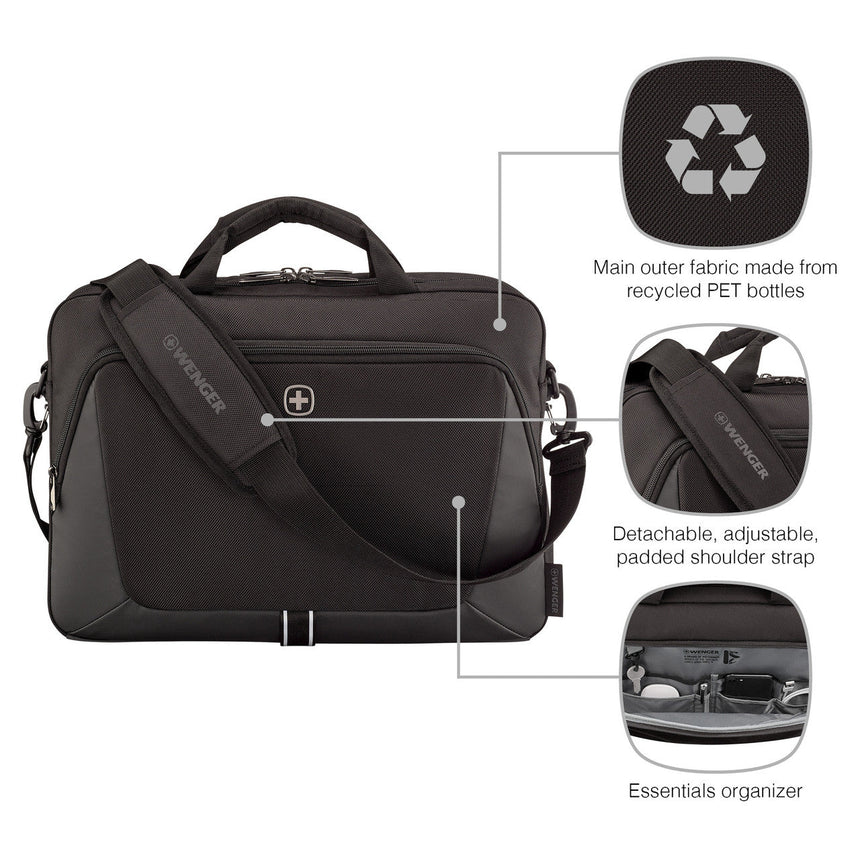Wenger XE Brief 16 Laptop Briefcase — Black
