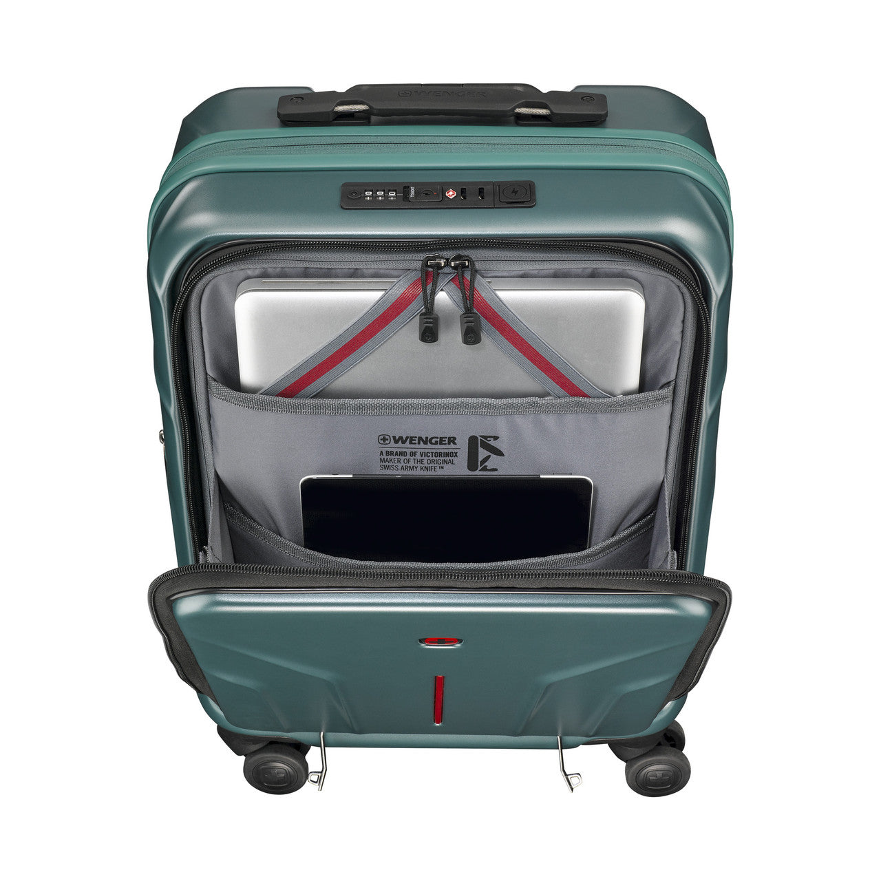 Wenger Amplix Deep Lake Luggage Set with USB and Laptop Compartment 653334