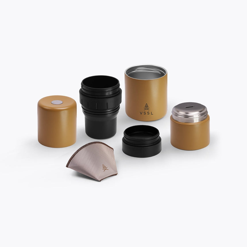 VSSL Nest Pour Over Portable Coffee Kit Sahara