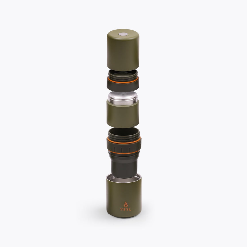 VSSL Nest Pour Over Portable Coffee Kit Deep Moss
