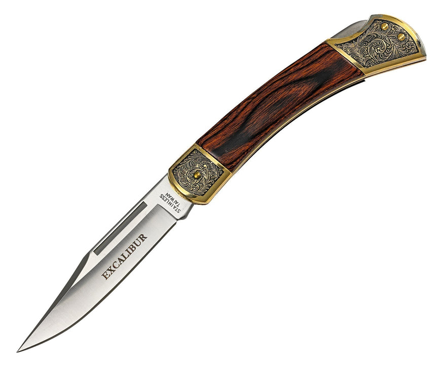 Excalibur Royal King Wooden Handle Elegance Knife 123mm Blade