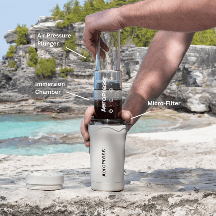 AeroPress Go Plus Travel Coffee Press Cream