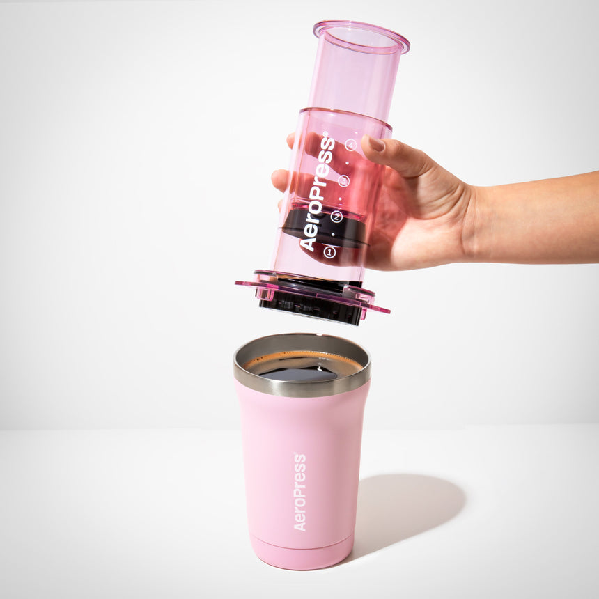 AeroPress Go Plus Travel Coffee Press Pink