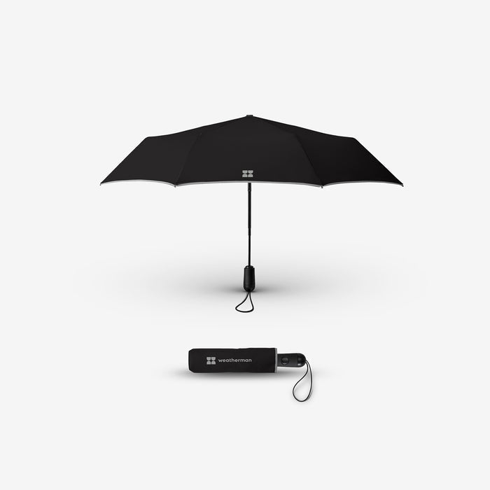 Weatherman Travel Umbrella in black