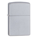 Classic silver Zippo lighter with a matte finish.