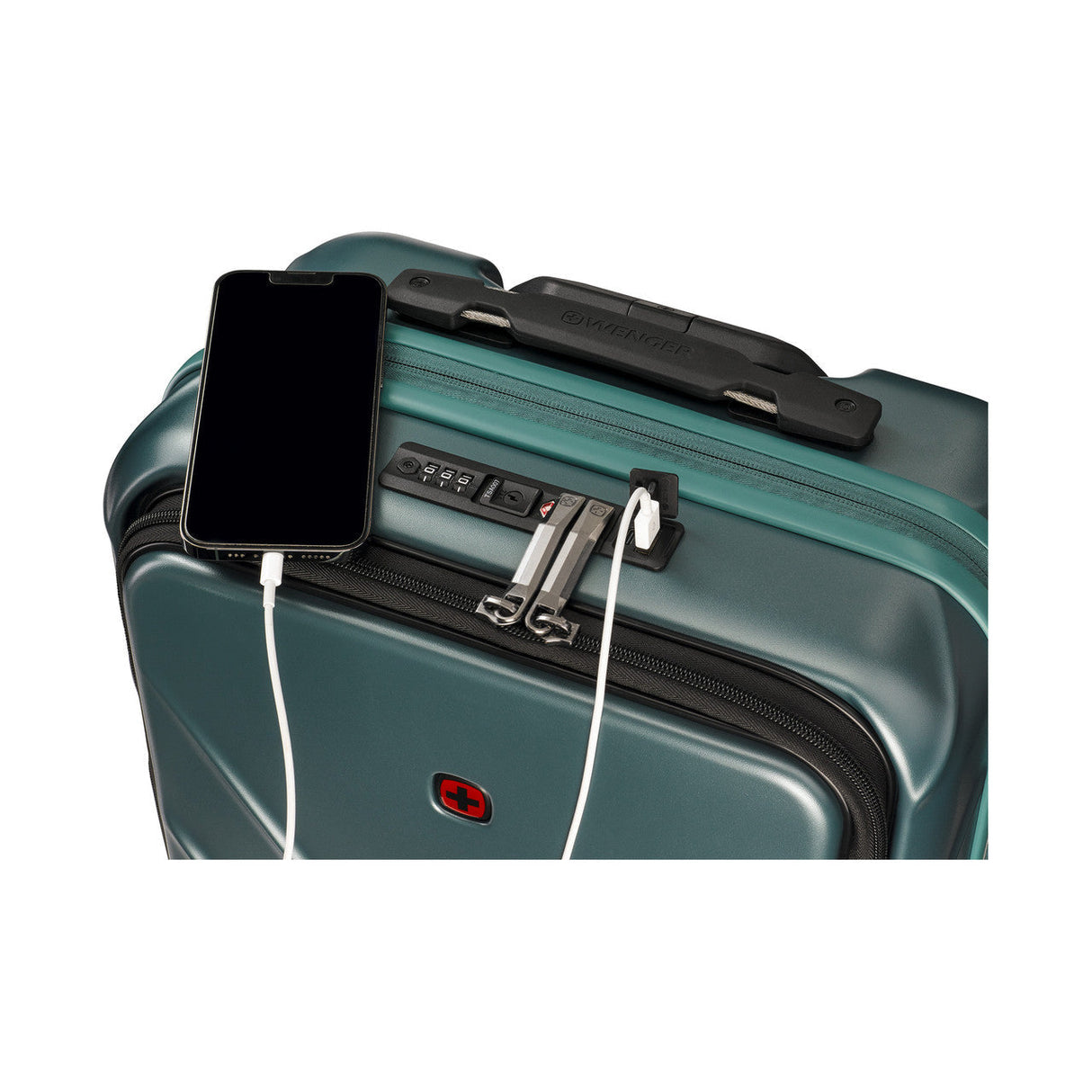 Wenger Amplix Deep Lake Luggage Set with USB and Laptop Compartment 653334