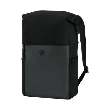 Wenger Urbanone roll-top backpack black side