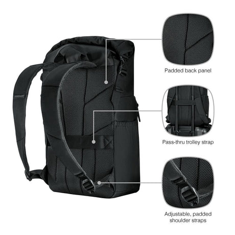 Wenger Urbanone Roll-Top Backpack Black - Image 9