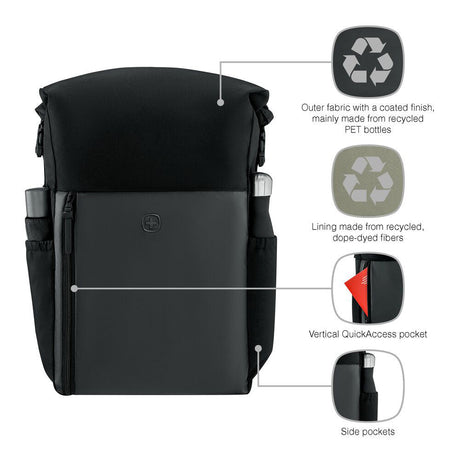 Wenger Urbanone Roll-Top Backpack Black - Image 10
