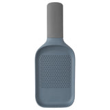 Bottle-shaped grater with a textured surface and cylindrical neck.