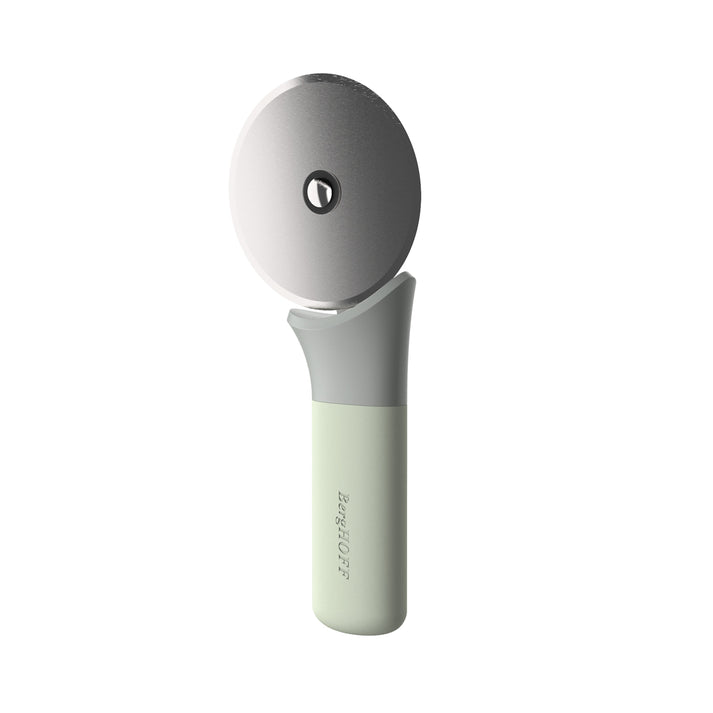 Handheld electronic device with a circular head and cylindrical handle.