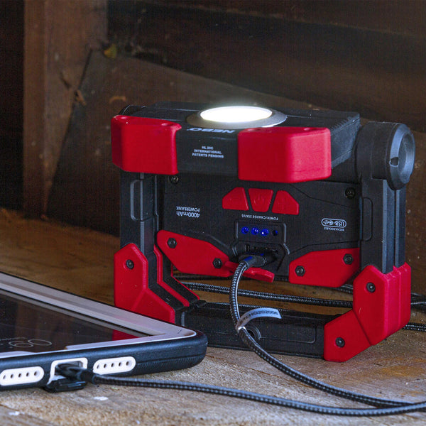 NEBO Rechargeable 2000 Lumen Work Light with Power Bank 89572B