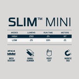 Nebo SLIM MINI Rechargeable Pocket Light Clip On Magnetic Light 89654