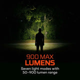 Nebo MYCRO 900+ Lumens Rechargeable Headlamp Adjustable Strap 89711