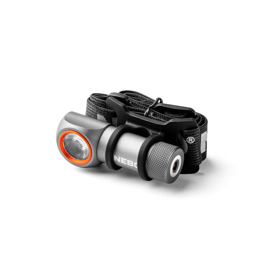 Compact LED headlamp with an adjustable headband.