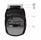 Wenger Pegasus 17 Inch Laptop Backpack Gray with Protective Straps