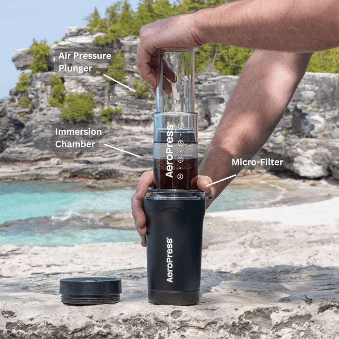 AeroPress Go Plus Travel Coffee Press Pink