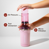 AeroPress Go Plus Travel Coffee Press Pink