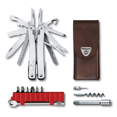 Victorinox Swiss Tool Spirit X Plus Ratchet w/ Leather Pouch