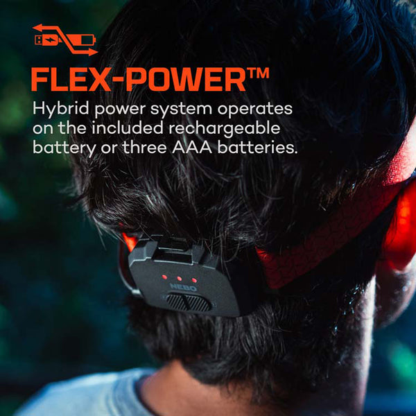 NEBO Curv 600 Lumen USB C Rechargeable Headlamp with Adjustable Strap 89660