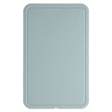 Light gray rectangular plastic lid or container cover with rounded corners.